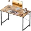 CubiCubi Computer Desk, 40 inch Home Office Desk, Modern Simple Style PC Table for Home, Office, Study, Writing, Brown - 1