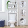 UTEX 3-Shelf Bathroom Organizer Over The Toilet, 3-Tier Shelf, Spacesaver (White) - 4