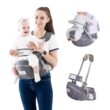 Baby Hip Seat Carrier Baby Waist Stool for Child Infant Toddler with Adjustable Strap Buckle Pocket Soft Inner Huge Storage (Dark Grey) - 1