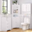 Spirich Over The Toilet Storage Cabinet, Bathroom Shelf Over Toilet, Bathroom Storage Cabinet Organizer, White - 7