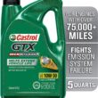 Castrol GTX High Mileage 10W-30 Synthetic Blend Motor Oil, 5 Quarts - 1