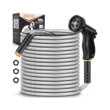 Metal Garden Hose 100FT, Stainless Steel Heavy Duty Water Hose With 10 Function Nozzle