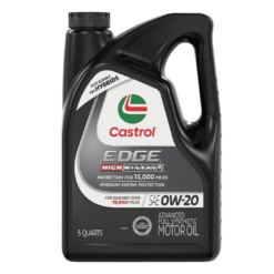 Castrol EDGE High Mileage 0W-20 Advanced Full Synthetic Motor Oil, 5 Quarts