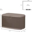 Rubbermaid Medium Resin Weather Resistant Outdoor Storage Deck Box, 72.6 Gal. Rubbermaid Medium Resin Weather Resistant Outdoor Storage Deck Box, 72.6 Gal., Putty/Canteen Brown, for Garden/Backyard/Home/Pool - 3