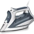 Rowenta Focus Stainless Steel Soleplate Steam Iron for Clothes 400 Microsteam Holes, Cotton, Wool, Poly, Silk, Linen, Nylon 1725 Watts Portable, Ironing, Garment Steamer DW5280, Blue - 1