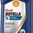 Shell Rotella T6 Full Synthetic 5W-40 Diesel Engine Oil (1-Quart, Case of 6) - 1