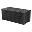 Keter Westwood 150 Gallon Plastic Backyard Deck Box and Storage, Dark Gray