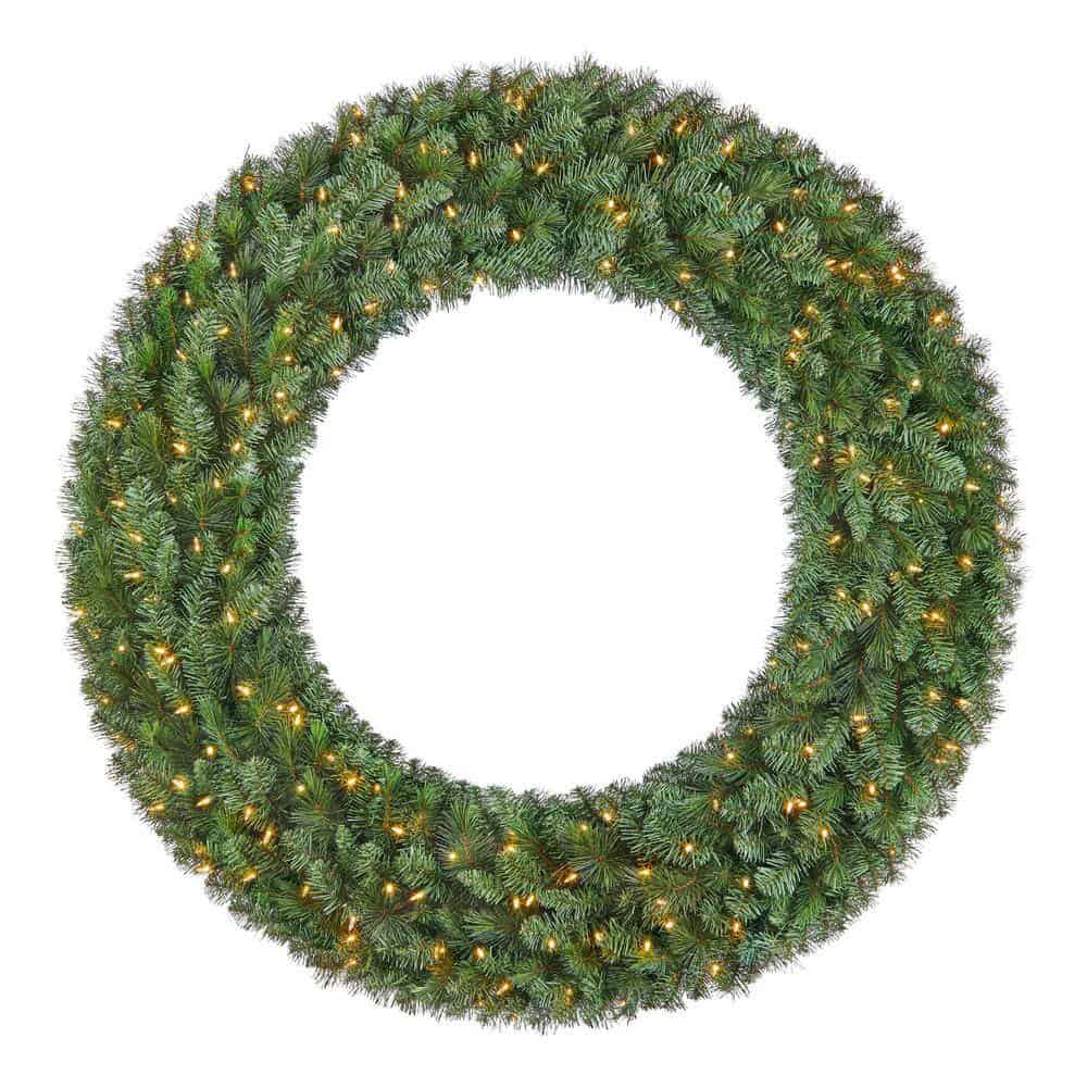 Home Accents Holiday Wesley Pine Wreath - Thumbnail 2
