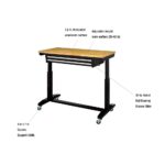 Husky HOLT4602B12 46 In. Adjustable Height Work Table With 2-Drawers In ...