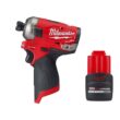 Milwaukee 2551-20-48-11-2425 M12 FUEL SURGE 12V Lithium-Ion Brushless Cordless 1/4 in. Hex Impact Driver w/High Output 2.5 Ah Battery