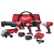 Milwaukee 2697-25 M18 18V Lithium-Ion Cordless Combo Tool Kit (5-Tool) with Two 3.0 Ah Batteries, Charger and Tool Bag