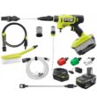 RYOBI RY121860K ONE+ HP 18-Volt Brushless EZClean 600 PSI 0.7 GPM Cordless Electric Power Cleaner w/ 4.0Ah Battery, Charger, Accessories