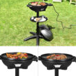 Costway 1350 W Outdoor Electric BBQ Grill with Removable Stand