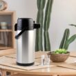 TOMAKEIT 3L(102 Oz) Airpot Beverage Dispenser Insulated Stainless Steel Large Coffee Thermal