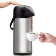 Airpot Coffee Dispenser with Pump - Insulated Stainless Steel Coffee Carafe (102 oz)