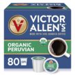 Victor Allen's Coffee Organic Peruvian, Medium Roast, 80 Count, Single Serve Coffee Pods for Keurig K-Cup Brewers - 1