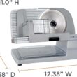 Chef’sChoice 615A Electric Meat Slicer For Home Use With Precision Thickness Control, Tilted Food Carriage and 7-Inch Removable Blade, 100 W, Silver - 7