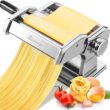 Pasta Maker Machine, 150 Roller Pasta Maker, 7 Adjustable Thickness Settings, 2-in-1 Noodles Maker with Rollers and Cutter, Perfect for Spaghetti,Fettuccini, Lasagna or Dumpling Skins - 1