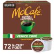 McCafe Venice Cafe, Single Serve Coffee Keurig K-Cup Pods, Dark Roast Coffee, 72 Count (6 Packs of 12) - 1