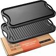 Legend Cast Iron Griddle for Gas Stovetop with Easy Grip Handles | 2-in-1 Reversible 20”