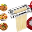 FavorKit Pasta Maker Attachment for KitchenAid Mixers,3 in 1 Set Included Pasta Sheet Roller, Spaghetti Cutter, Fettuccine Cutter Accessories and Cleaning Brush - 1