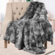 Everlasting Comfort Luxury Plush Blanket - Cozy, Soft, Fuzzy Faux Fur Throw Blanket for Couch - Ideal Comfy Minky Blanket for Adults for Cold Nights (Gray) - 1