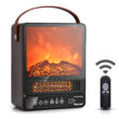 Costway 1500W Electric Fireplace Tabletop Portable Space Heater with 3D Flame Effect
