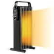 Costway 1500W Electric Space Heater Oil Filled Radiator Heater W/ Foldable Rack White\Black