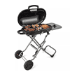 Costway Portable Propane Grill Folding Gas Grill Griddle with Wheels & Side Shelf