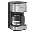 Krups Simply Brew Stainless Steel Drip Coffee Maker - 5 Cup, Keep Warm, Reusable Filter, Ultra Compact 650 Watts, Drip-Free, Dishwasher Safe, Silver/Black