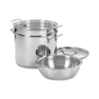 Cuisinart 4-Piece Cookware Set, 12 Quarts, Chef's Classic Stainless Steel Pasta/Steamer, 77-412P1