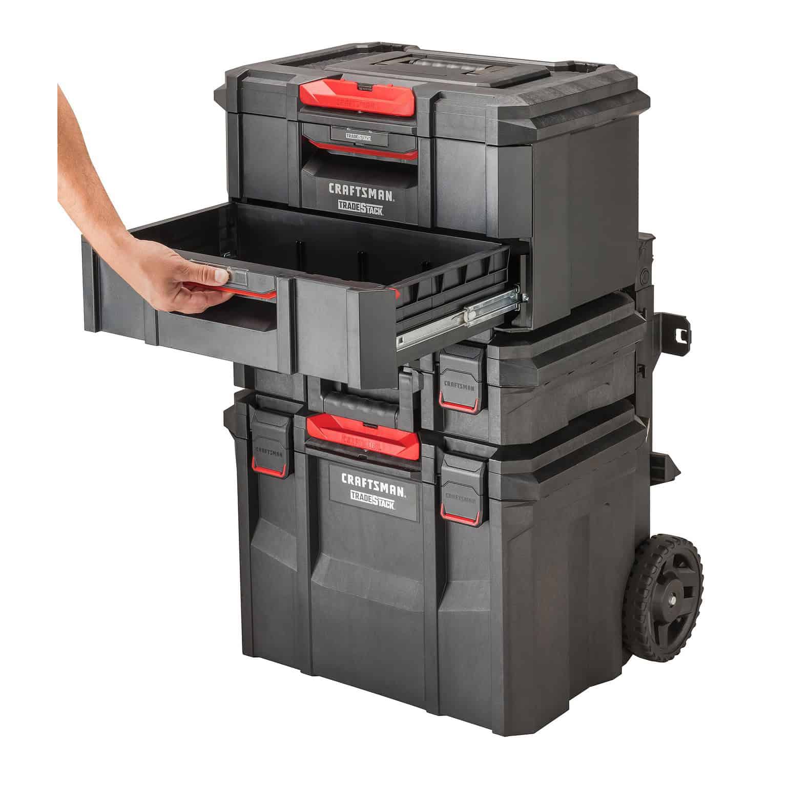 CRAFTSMAN TRADESTACK System 21.45-in Ball-bearing 2-Drawer Multiple ...