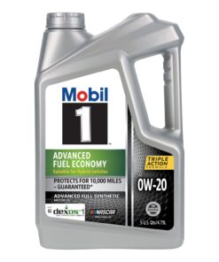 Mobil 1 Advanced Fuel Economy Full Synthetic Motor Oil 0W-20, 5 Quart