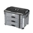 FLEX STACK PACK 15.1-in Friction 3-Drawer Gray Polypropylene Lockable Tool Box