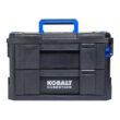 Kobalt CaseStack 14.16-in Friction 2-Drawer Black Plastic Lockable Tool Box
