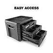 TOUGHBUILT STACKTECH XL 21-in Ball-bearing 3-Drawer Black Plastic Tool Box