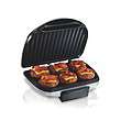 Hamilton Beach Electric Indoor Grill, 6-Serving, Large 90 sq. in. Nonstick Easy Clean Plates, 1200 Watts, Silver (25371)