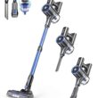 MIBODE Cordless Vacuum Cleaner, Powerful Stick Vacuum with 3 Suction Modes, Max 45Mins Runtime Rechargeable Vacuum