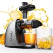 JoyBear Cold Press Juicer Machine: Easy to Clean Slow Masticating Extractor for Veggies and Fruits, 92% Juice Yield High Nutrient and Vitamin, Quiet Motor & Reverse Function with Brush, Silver - 1