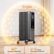 Dreo Oil Filled Radiator, Electric Radiant Heaters for indoor use Large Room with Remote Control, Child Lock, 4 Modes, Overheat & Tip-Over Protection, 24h Timer, Digital Thermostat, Quiet, 1500W - 5