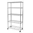 Seville Classics 5-Tier Wire Shelving with Wheels, 5-Tier, 30