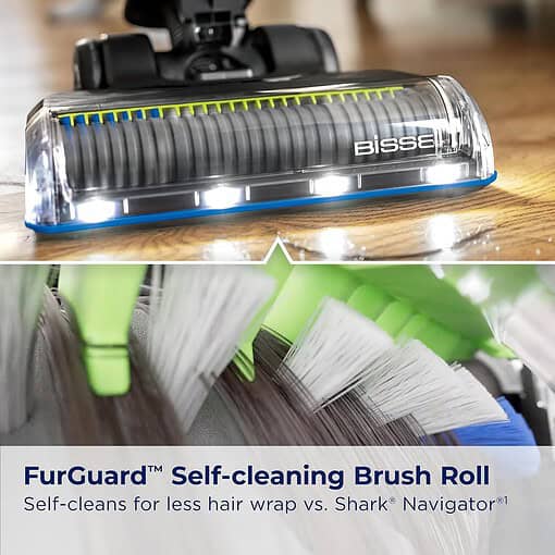 BISSELL 3774F Pet Hair Eraser Turbo Lift-Off Vacuum, w/ Self-Cleaning Brush Roll