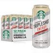 Starbucks Tripleshot Energy Extra Strength Espresso Coffee Beverage, French Vanilla, 225mg Caffeine, 15 oz cans (12 Pack)