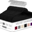 Utopia Home Premium Velvet Hangers 50 Pack - Non-Slip Clothes Hangers - Black Hangers - Suit Hangers with 360 Degree Rotatable Hook - Heavy Duty Coat Hangers - 1