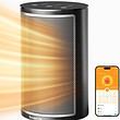 GoveeLife Smart Space Heater, 1500W Fast Electric Heater for Indoor Use with Thermostat, Wi-Fi App & Voice Remote Control, Small Heater Safety for Bedroom Home Indoors Office Desk Portable, Black - 1