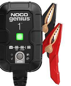 NOCO GENIUS1, 1A Smart Car Battery Charger, 6V and 12V Automotive Charger, Battery Maintainer, Trickle Charger