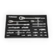 Husky 1/4 in., 3/8 in. and 1/2 in. 144-Position Ratchet and Accessory Set in EVA (22-Piece)