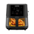 Chefman 8 qt. Black Air Fryer with Probe Thermometer, 8-Preset Functions, 1-Touch Digital Display, and Window