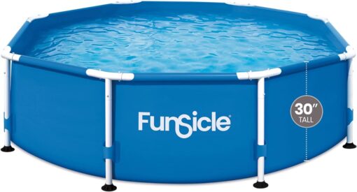 Summer Waves P2000830A Active 8ft x 30in Outdoor Round Frame Above Ground Swimming Pool Set with Filter Pump and Type D Filter Cartridge, Blue - 6