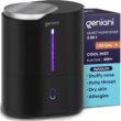 GENIANI Ultrasonic Cool Mist Humidifier for Bedroom, Large Rooms, Home, 4L - Easy Fill & Clean Humidifier for Plants w/Auto Shut-off, 40H Runtime - Quiet, Top Fill Air Humidifier & Vaporizer for Baby - 1